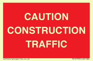 CAUTION CONSTRUCTION TRAFFIC